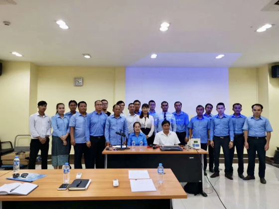 Laos project product training and product online sampling test